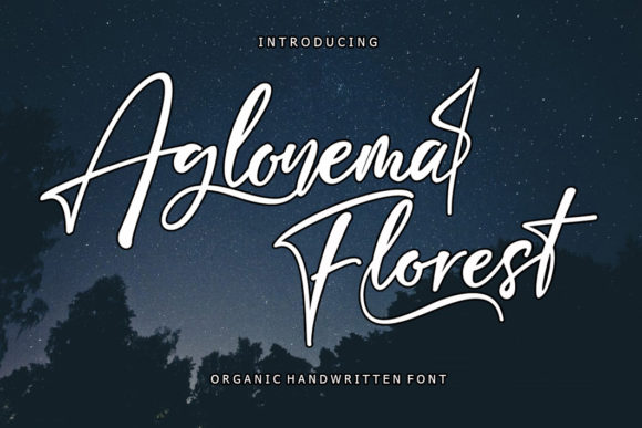 Aglonema Florest: The Elegant Script Font for Campaigns