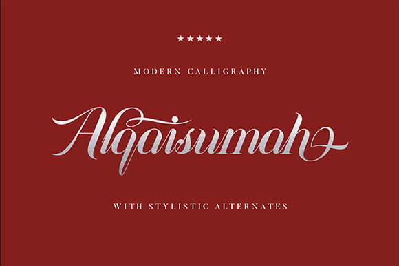 Alqaisumah: A Charming Script Font for Editorial Design