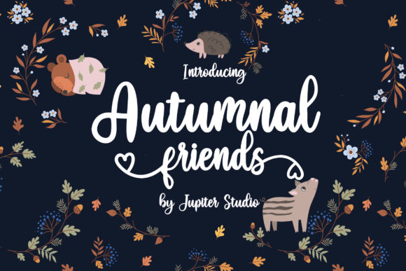 Autumnal Friends: A Charming Script Font for Editorial Design