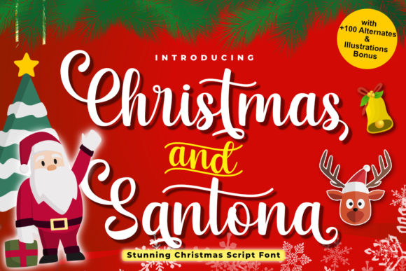 Christmas and Santona: A Handwritten Font for Makers