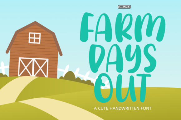 Farm Days Out: A Handwritten Font for Editorial Warmth
