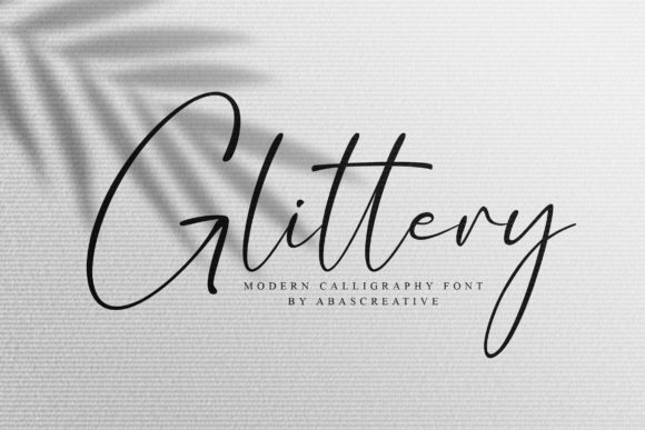 Glittery: A Modern Script Font for Editorial Design