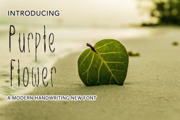 Purple Flower: A Modern Handwritten Font for Editors