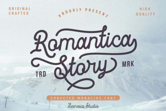 Romantica Story: A Vintage Script Font for Web Design